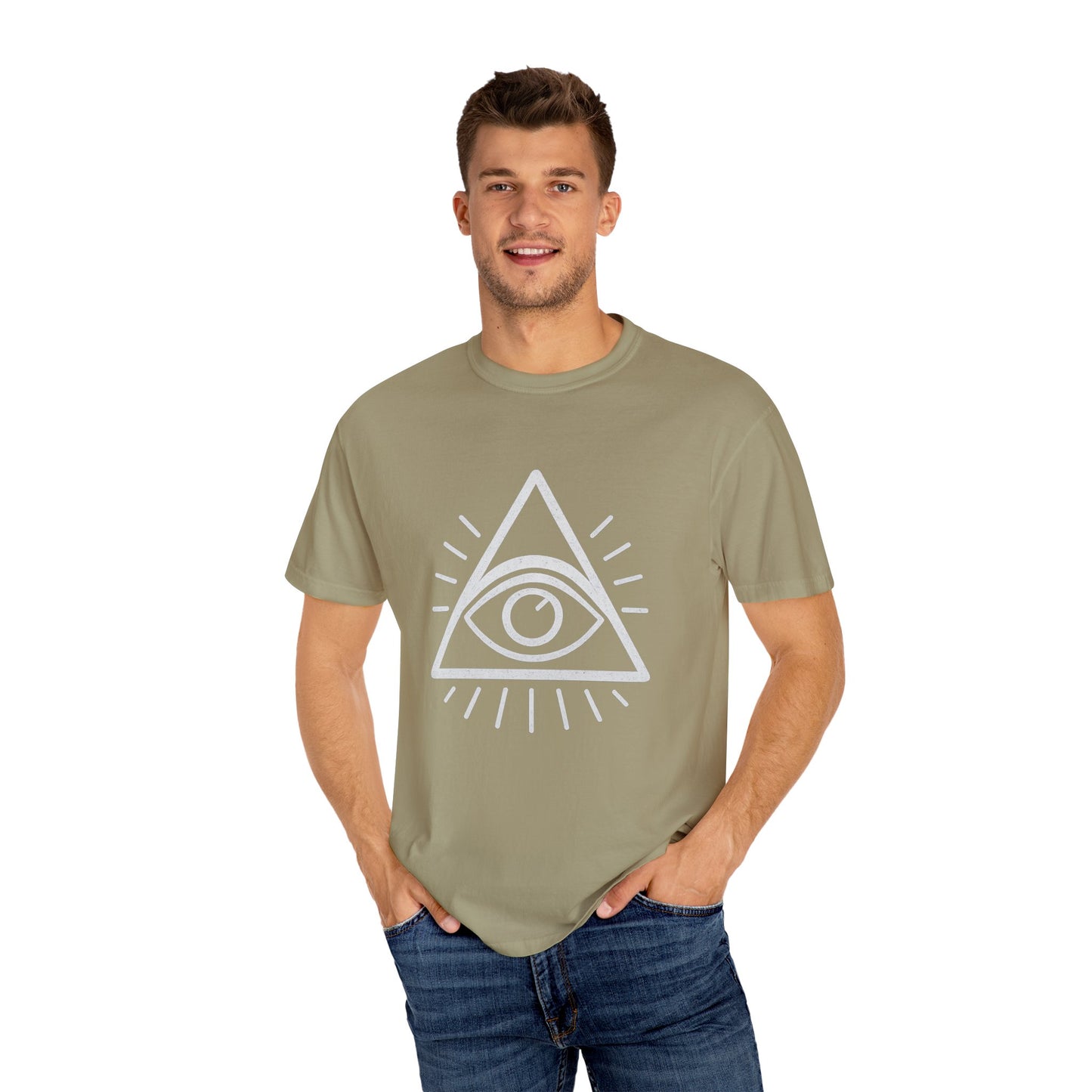 Eye See You Garment-Dyed T-shirt - Progress Over Perfection Design