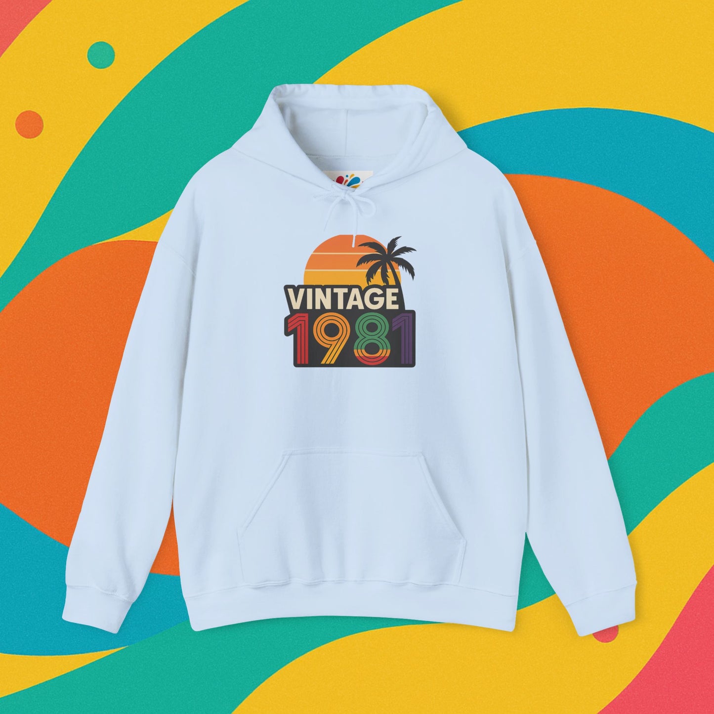 Customizable Retro Birth Year Hoodie Sweatshirt