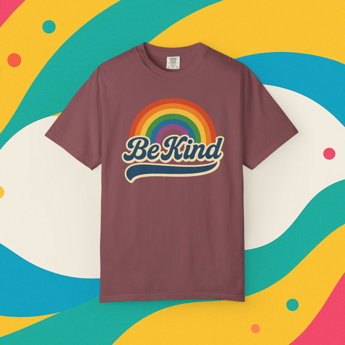 Be Kind Retro T-Shirt Blue
