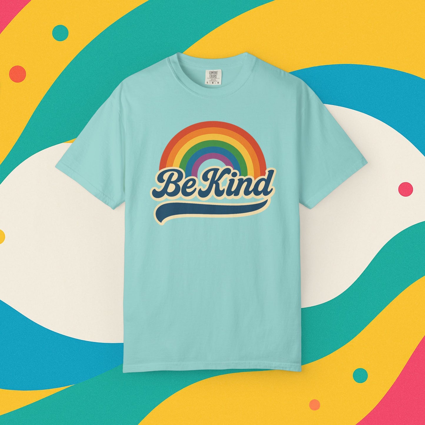 Be Kind Retro T-Shirt Blue