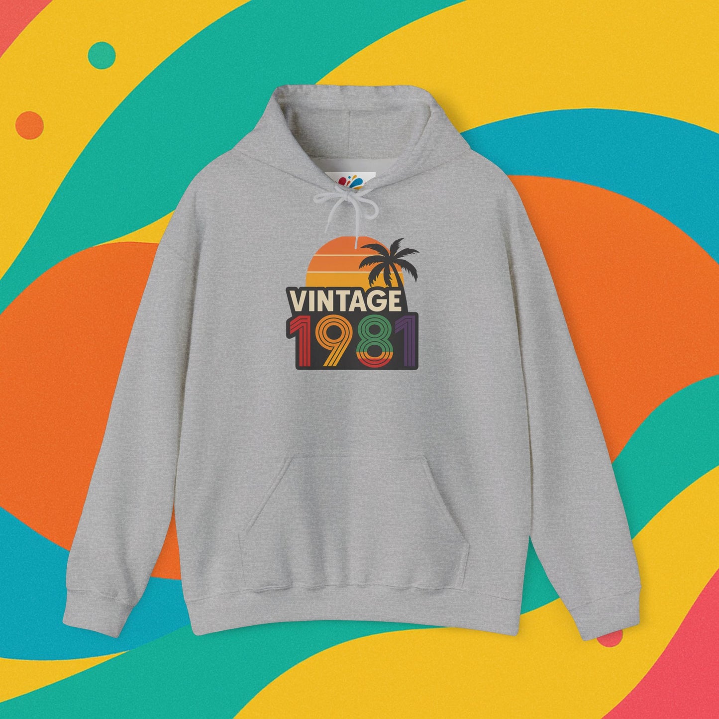 Customizable Retro Birth Year Hoodie Sweatshirt