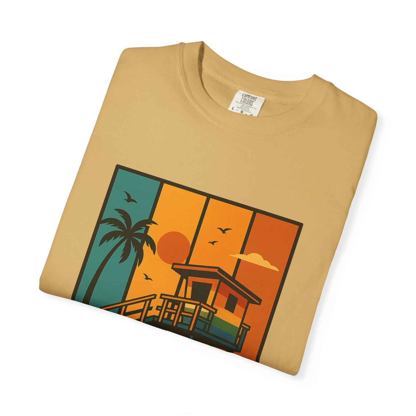 Lifeguard Station Garment-Dyed T-shirt - Progress Over Perfection Design