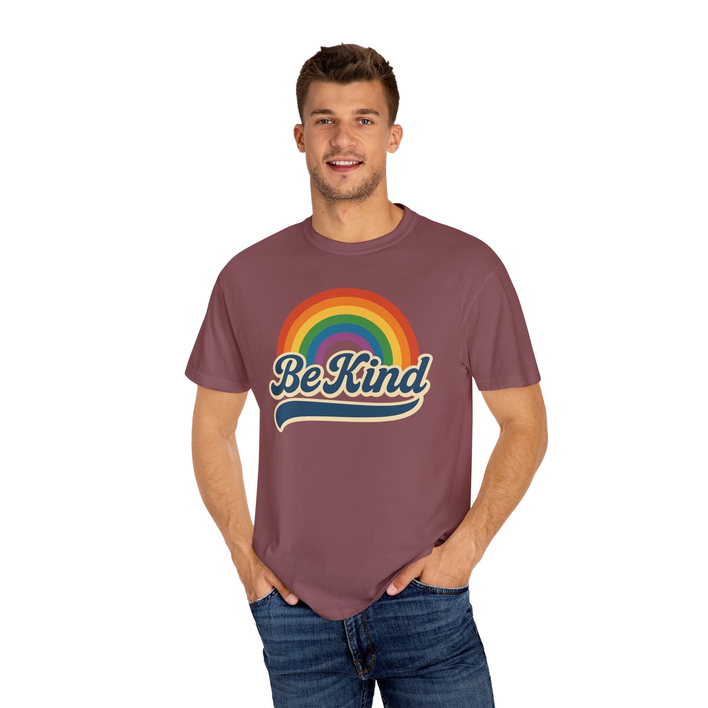 Be Kind Retro T-Shirt Blue