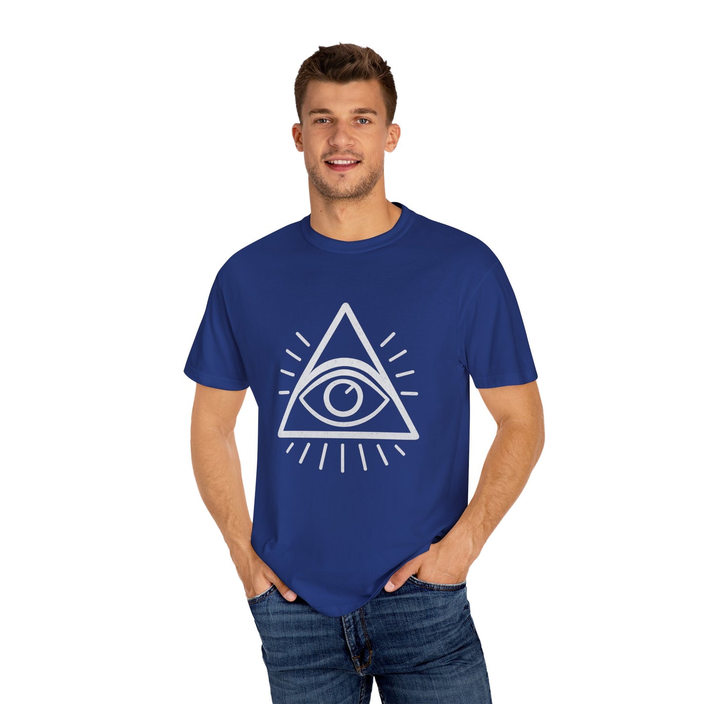 Eye See You Garment-Dyed T-shirt - Progress Over Perfection Design