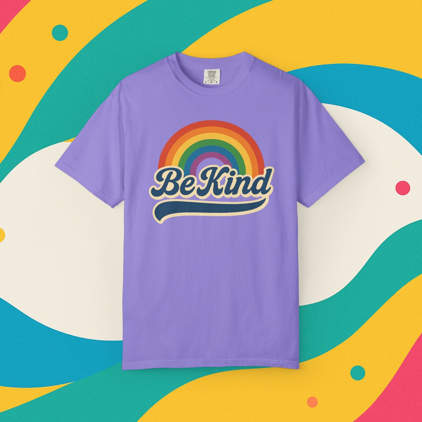 Be Kind Retro T-Shirt Blue