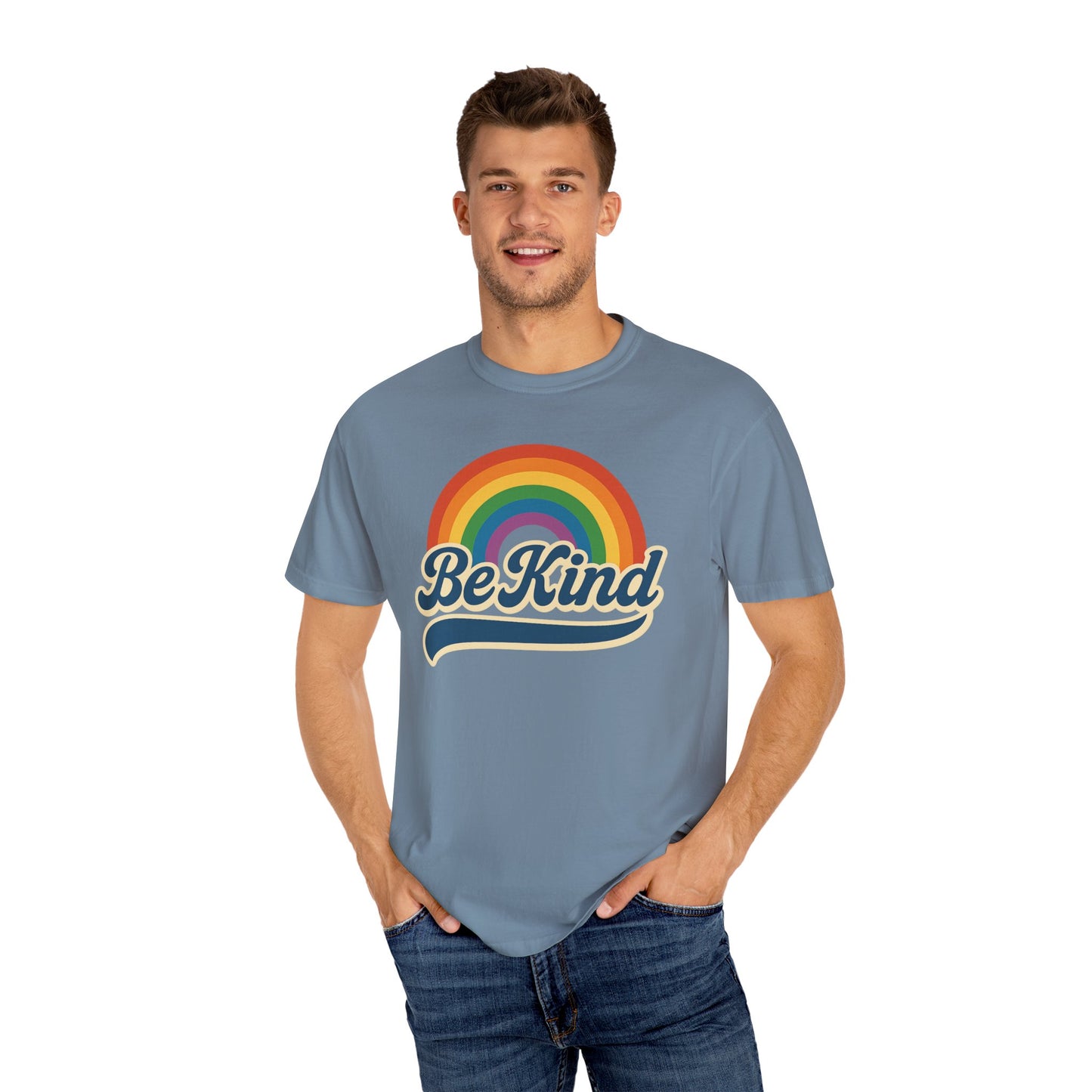 Be Kind Retro T-Shirt Blue