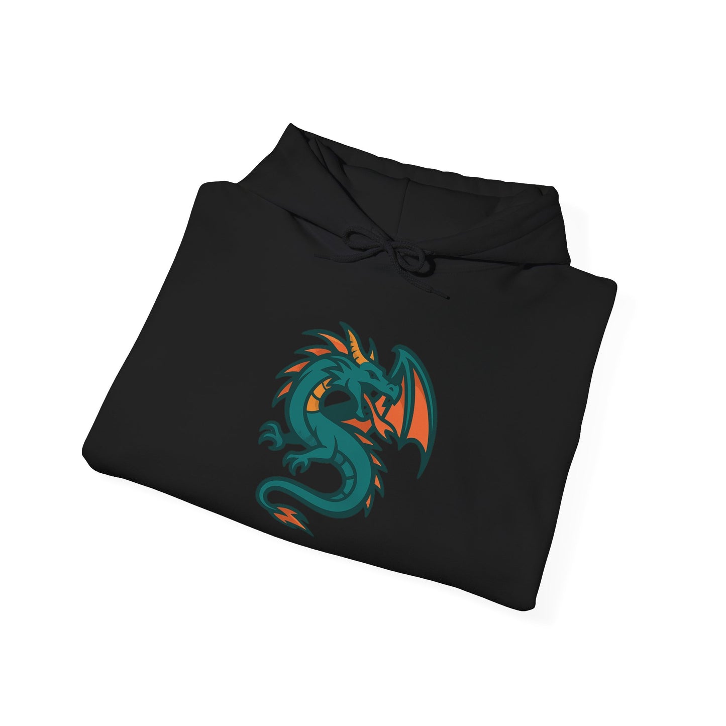 Dragon Hooded Sweatshirt | Unisex Heavy Blend, Cozy Streetwear, Spiritual Gift, Festival Apparel, Everyday Comfort