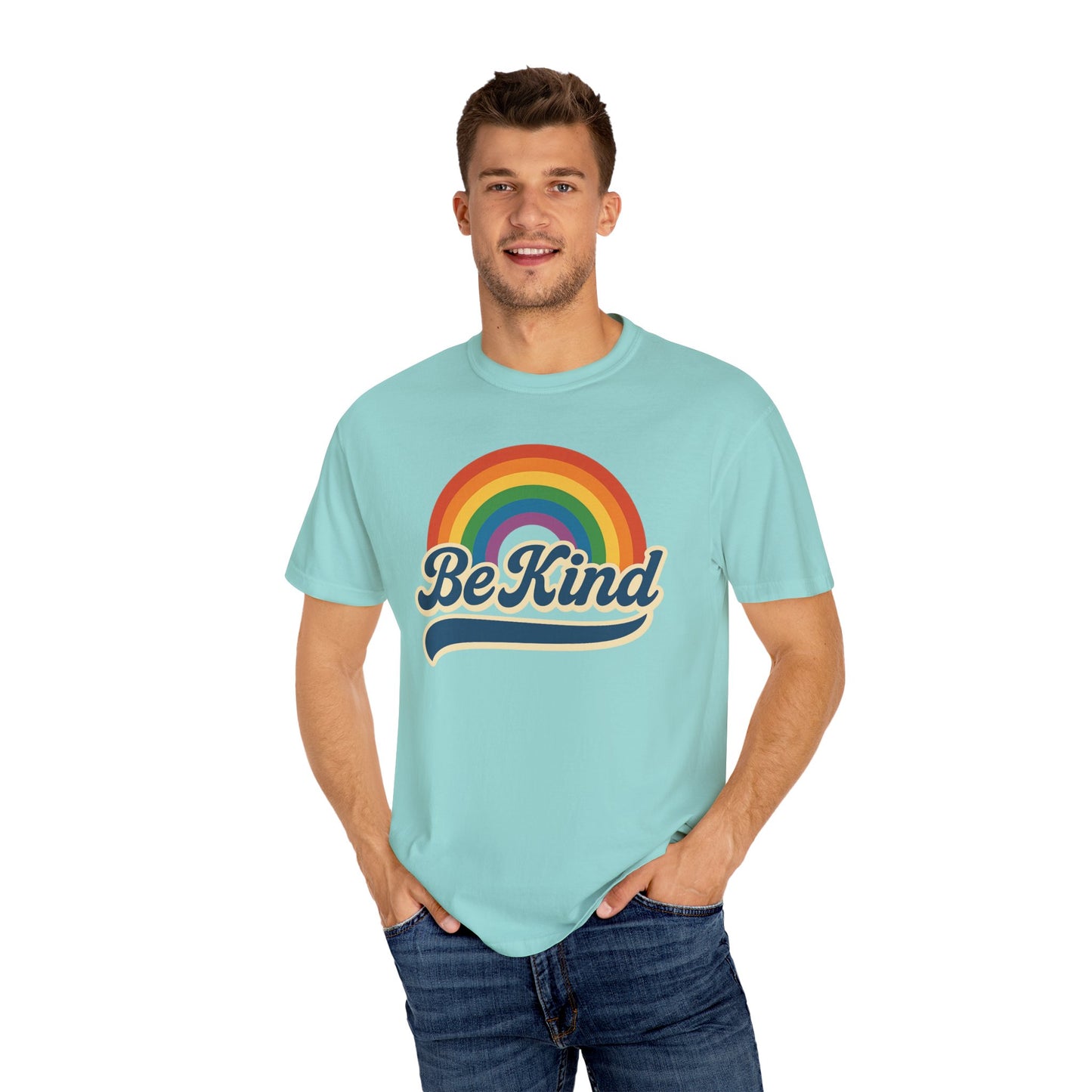 Be Kind Retro T-Shirt Blue