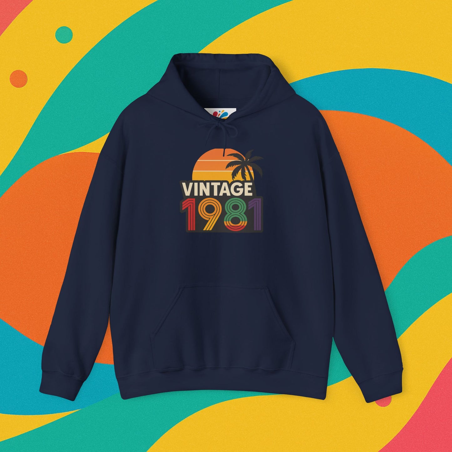 Customizable Retro Birth Year Hoodie Sweatshirt