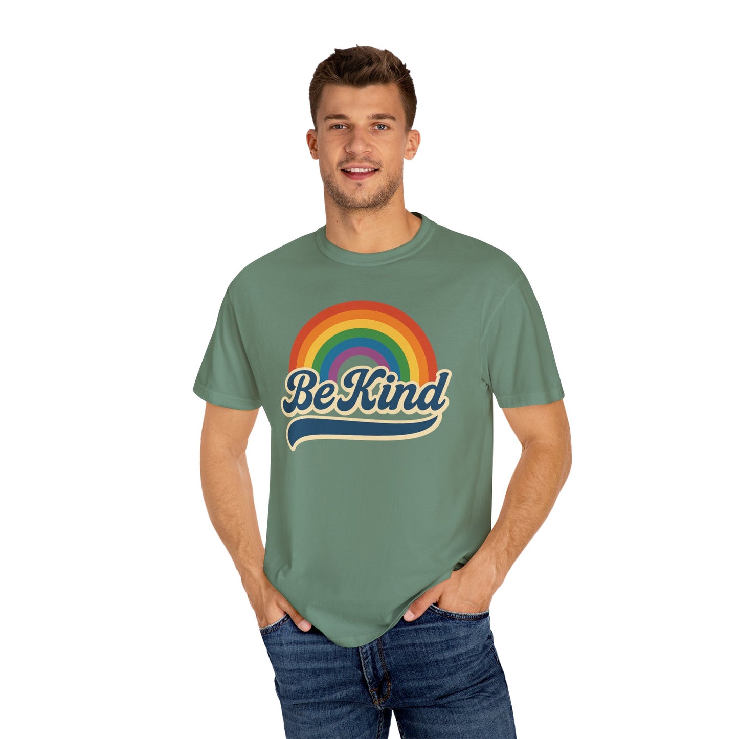 Be Kind Retro T-Shirt Blue