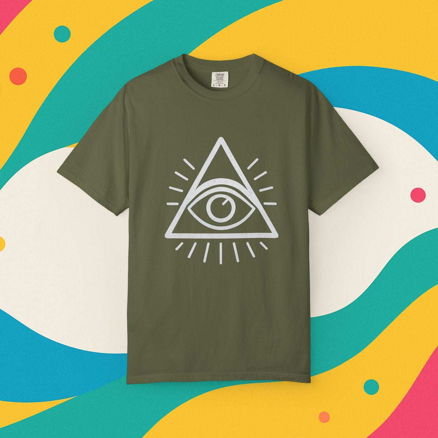 Eye See You Garment-Dyed T-shirt - Progress Over Perfection Design
