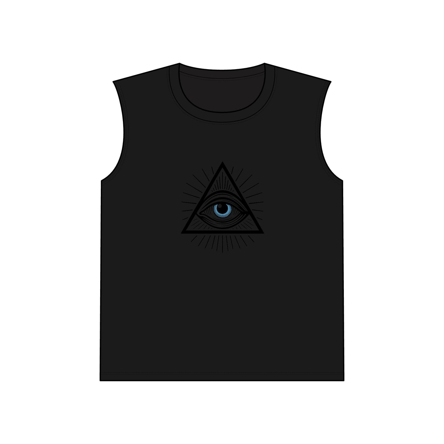 All Seeing Eye Muscle Tank, Summer Tank Top, Casual Sleeveless Shirt, Vacation Wear, Outdoor Fitness Apparel, Gift for Beach Lovers