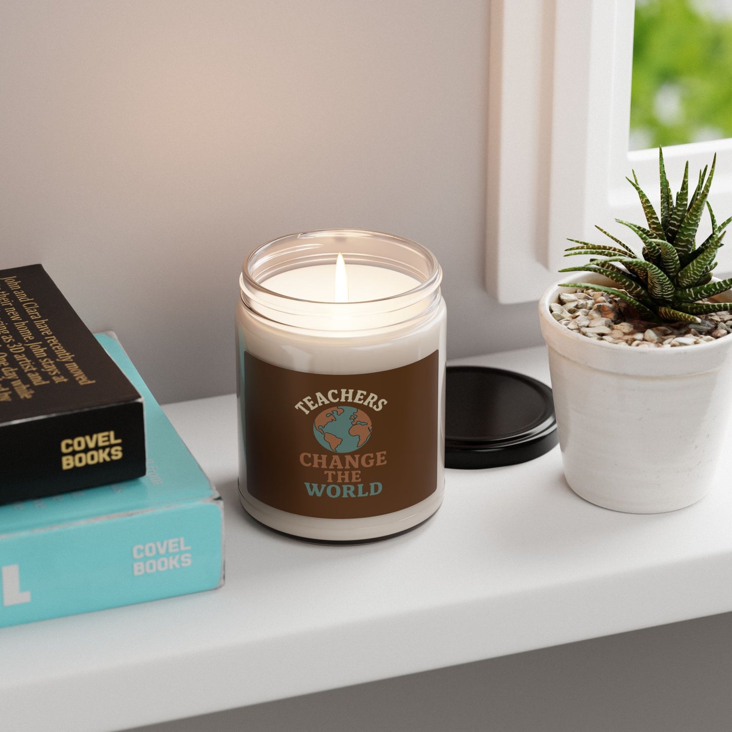 Candle - Teachers Change the World Scented Soy Candle, 9oz