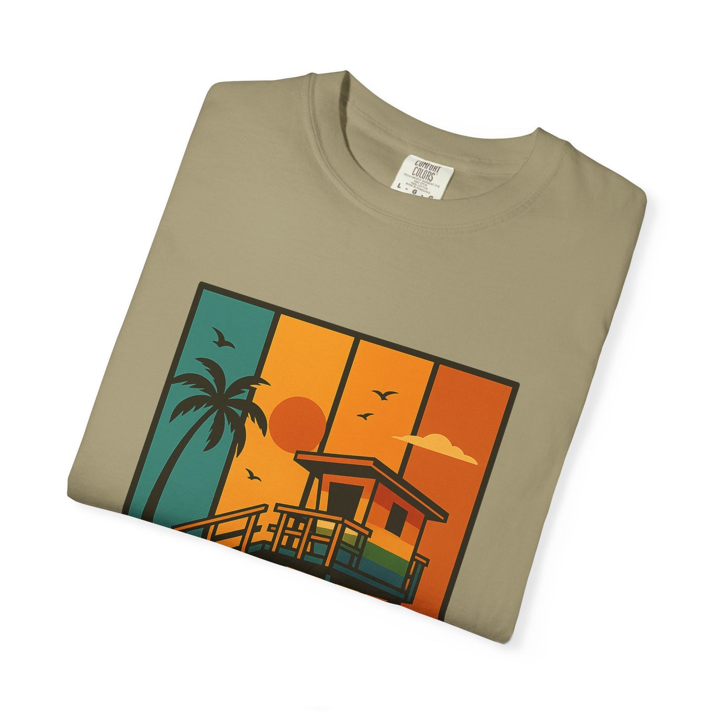 Lifeguard Station Garment-Dyed T-shirt - Progress Over Perfection Design