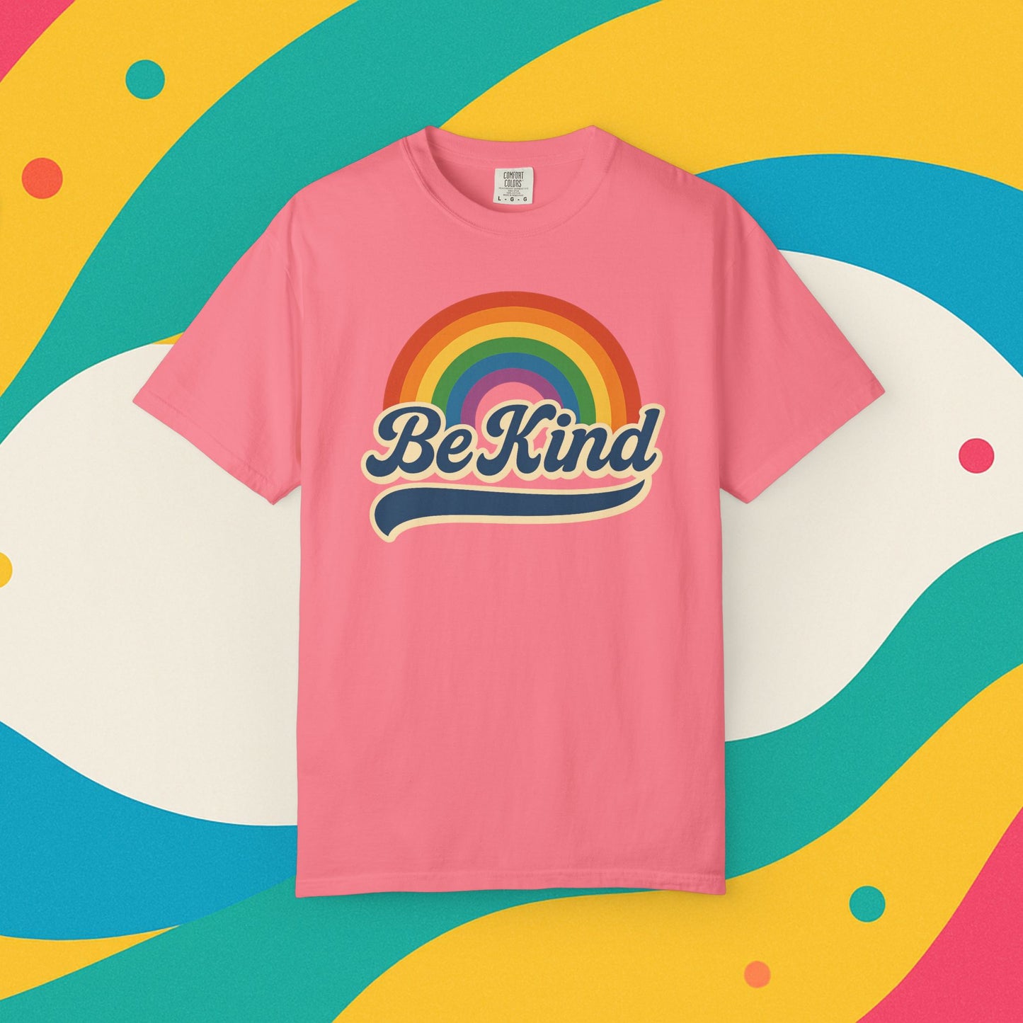 Be Kind Retro T-Shirt Blue