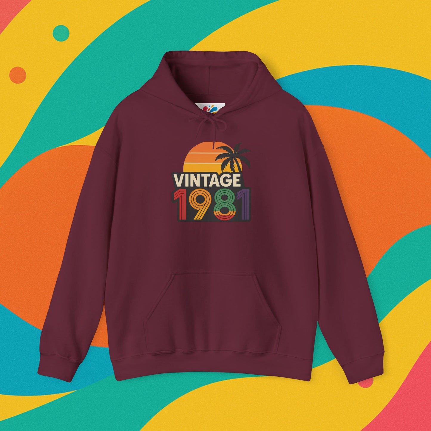 Customizable Retro Birth Year Hoodie Sweatshirt