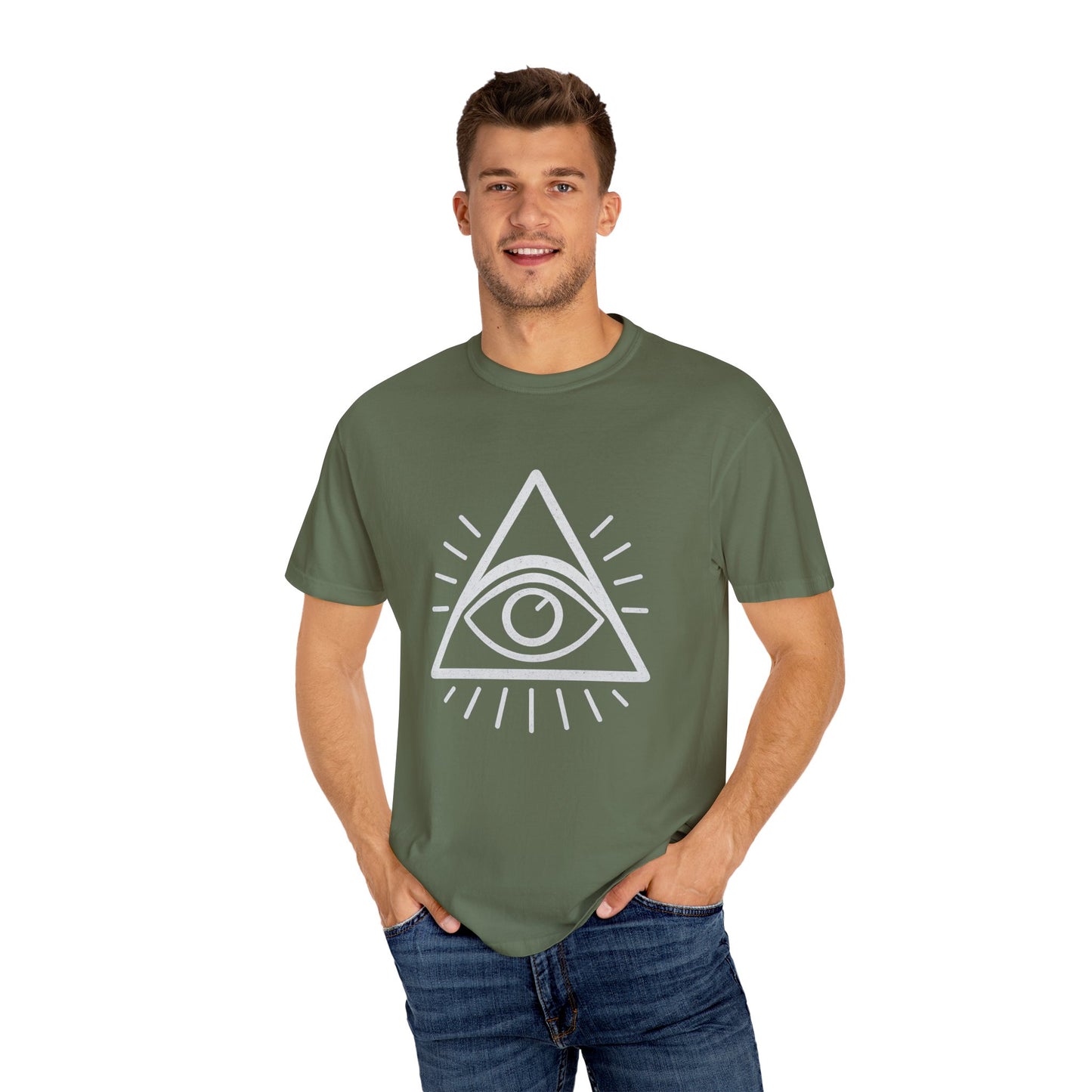 Eye See You Garment-Dyed T-shirt - Progress Over Perfection Design