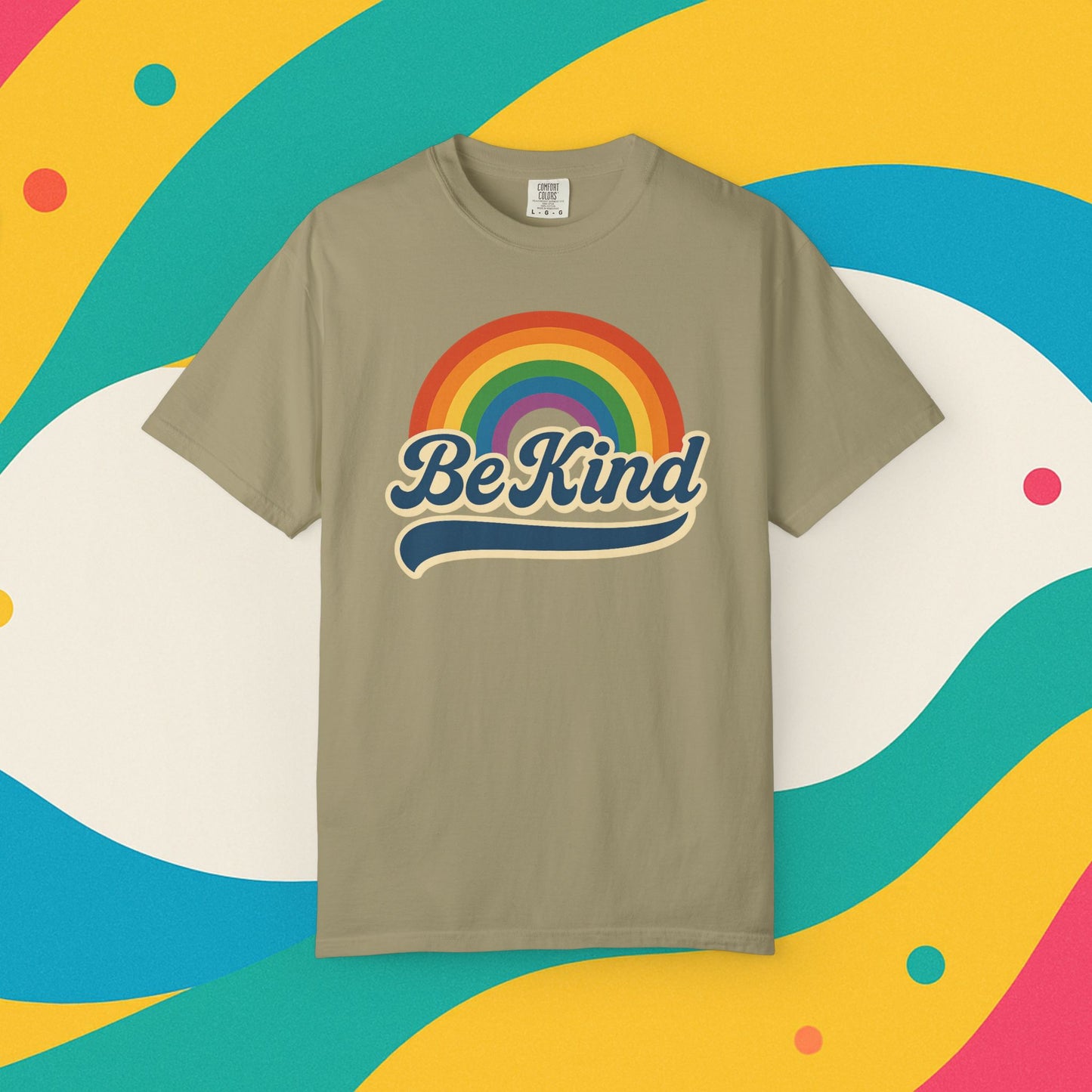 Be Kind Retro T-Shirt Blue
