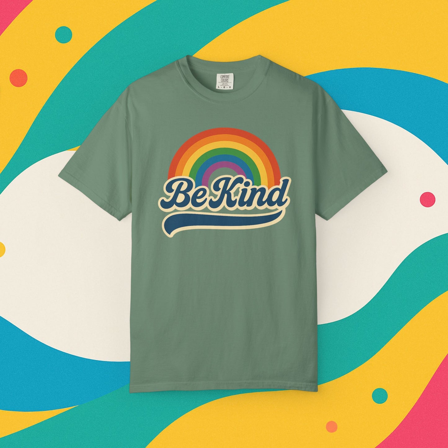 Be Kind Retro T-Shirt Blue