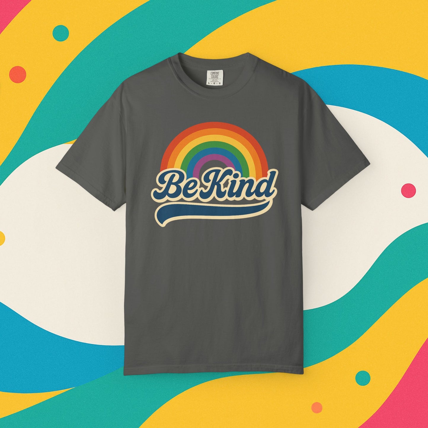 Be Kind Retro T-Shirt Blue