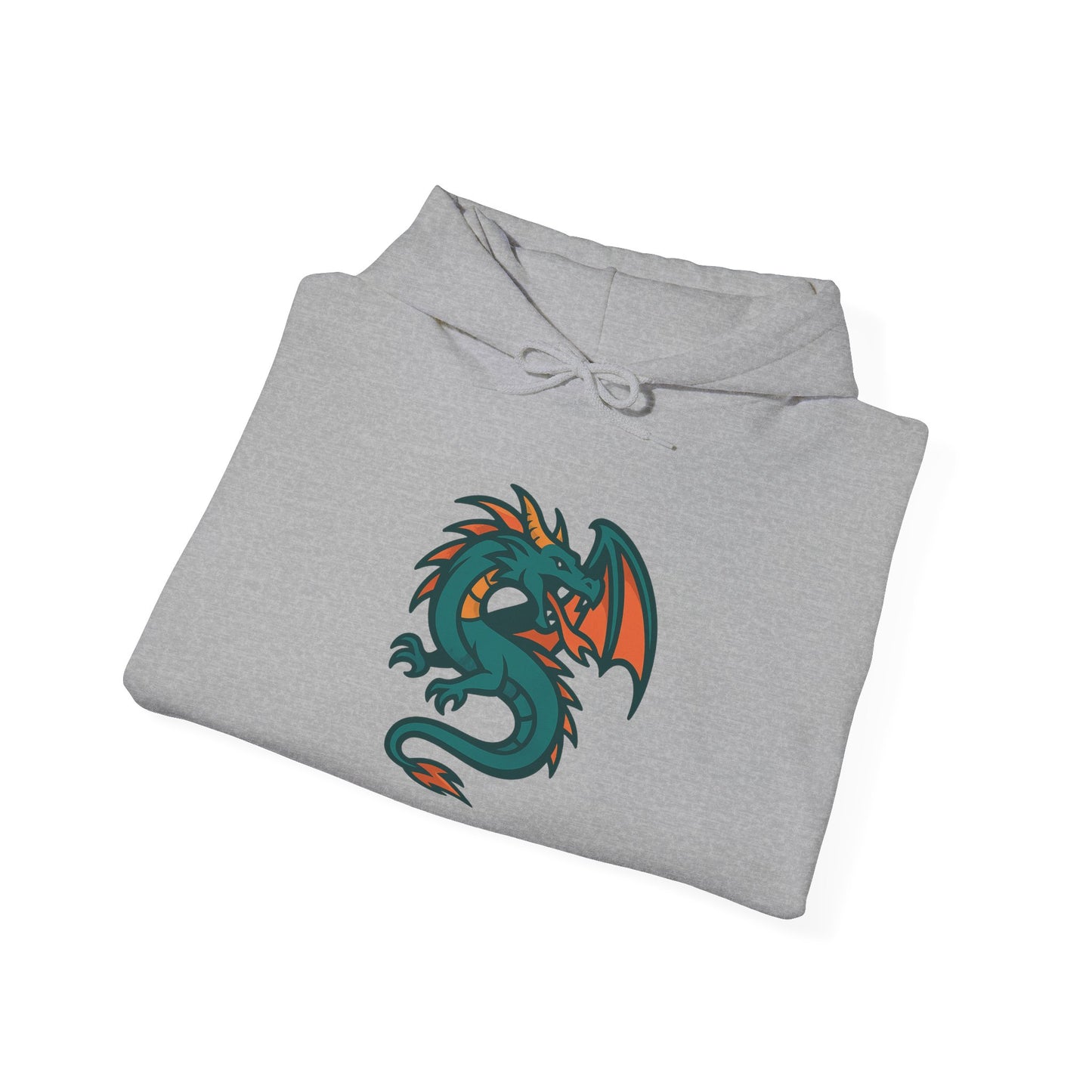Dragon Hooded Sweatshirt | Unisex Heavy Blend, Cozy Streetwear, Spiritual Gift, Festival Apparel, Everyday Comfort