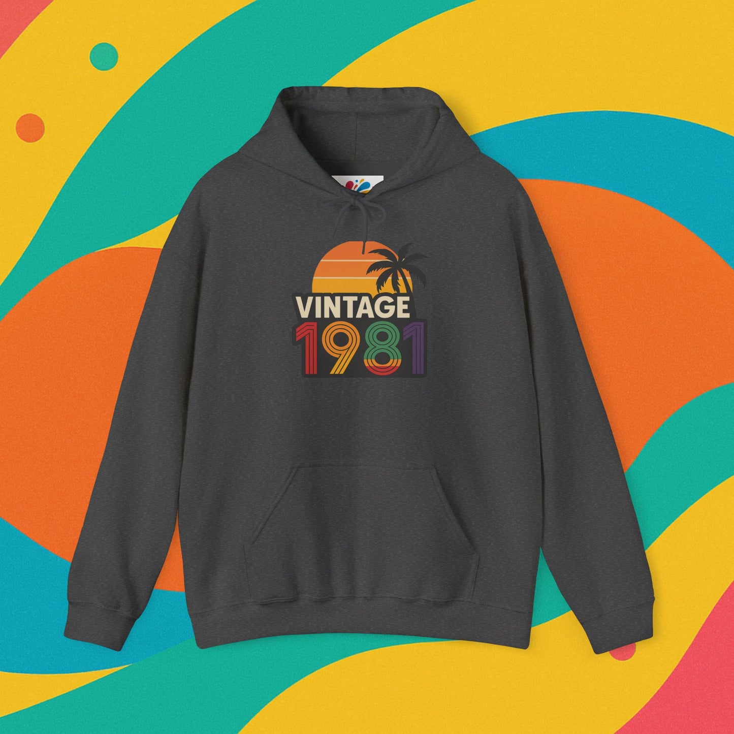 Customizable Retro Birth Year Hoodie Sweatshirt