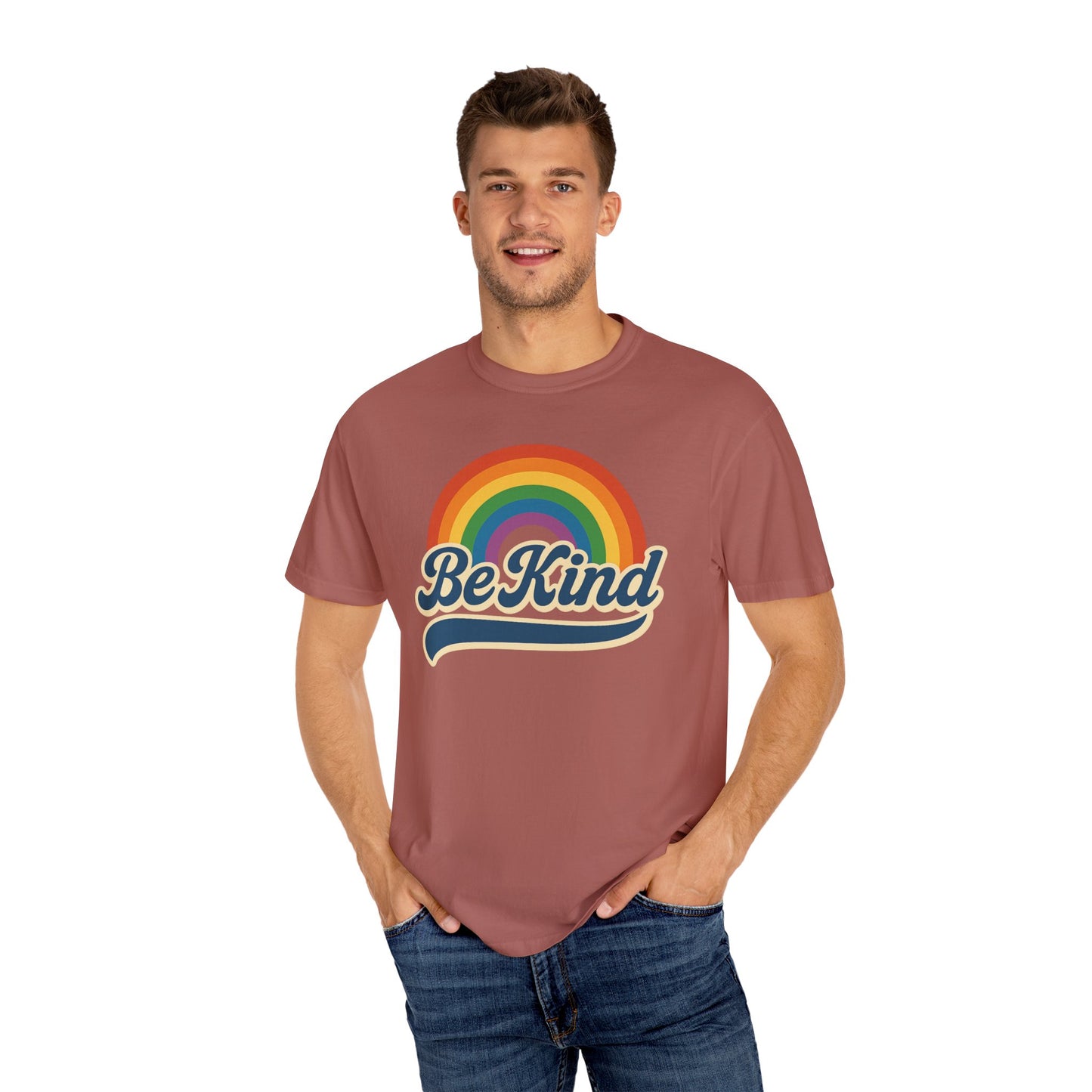 Be Kind Retro T-Shirt Blue