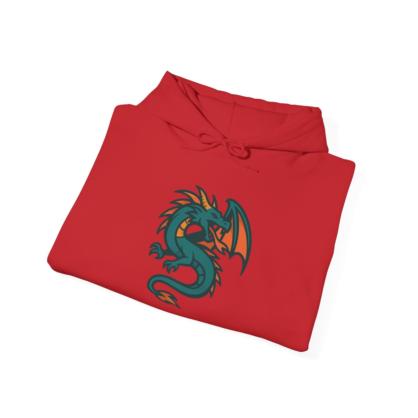 Dragon Hooded Sweatshirt | Unisex Heavy Blend, Cozy Streetwear, Spiritual Gift, Festival Apparel, Everyday Comfort