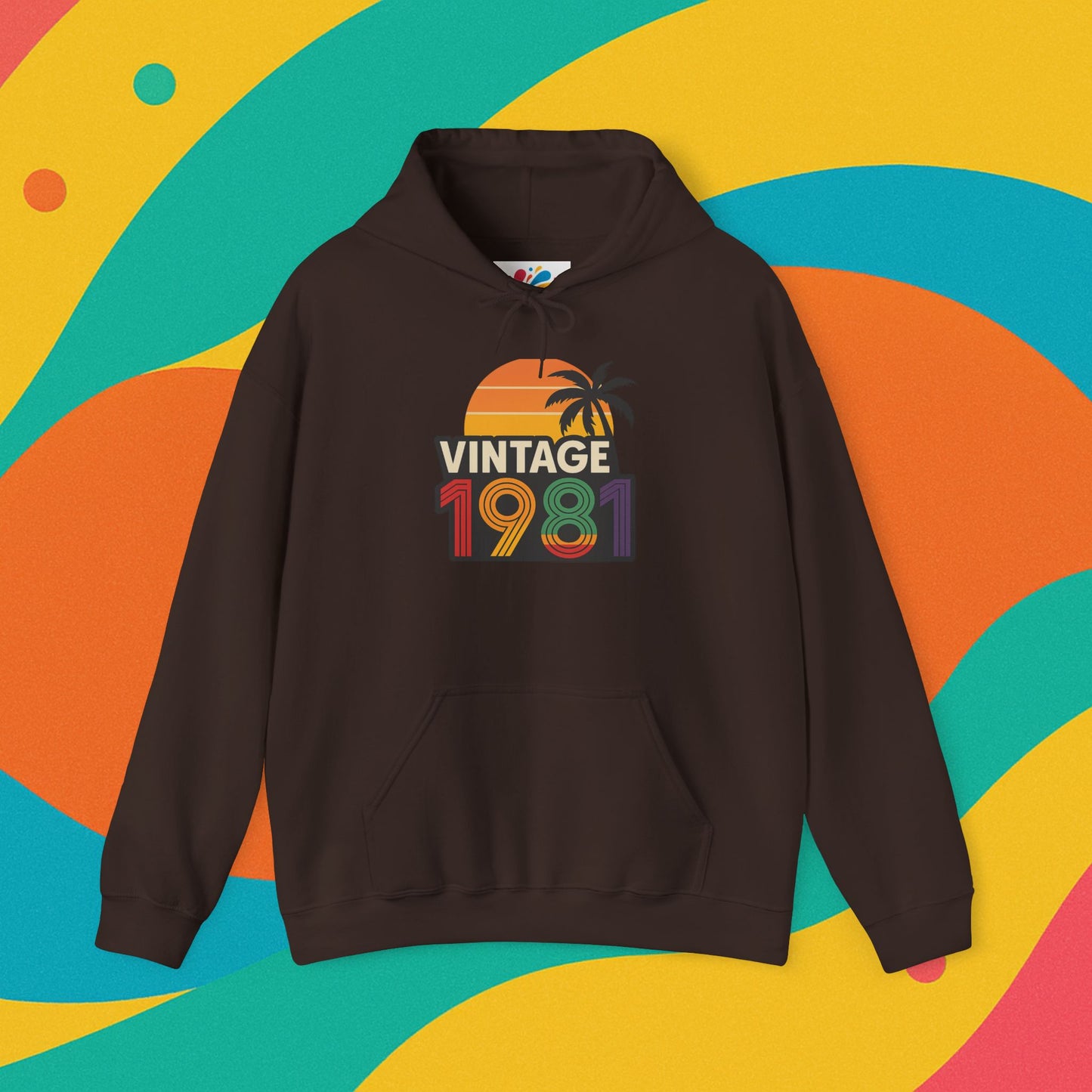 Customizable Retro Birth Year Hoodie Sweatshirt