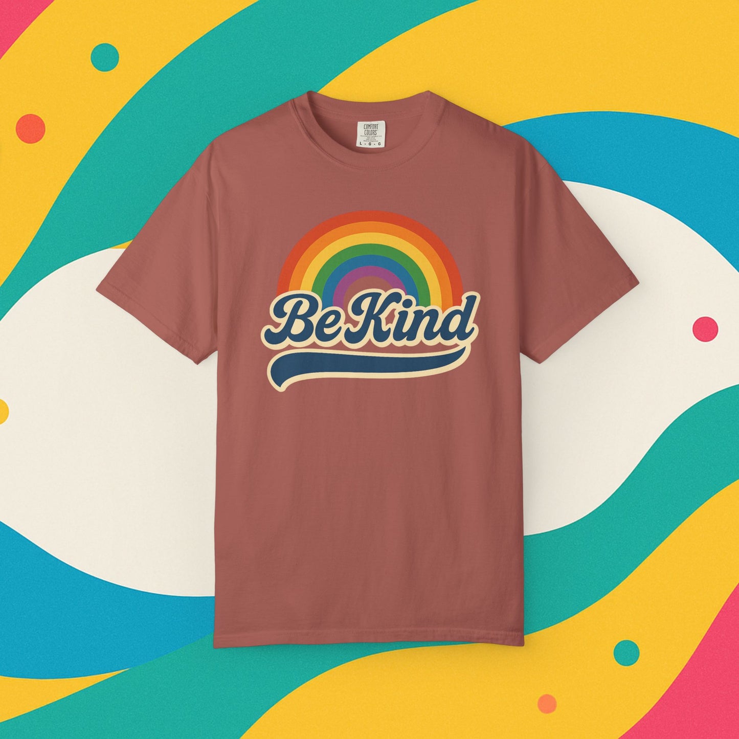 Be Kind Retro T-Shirt Blue