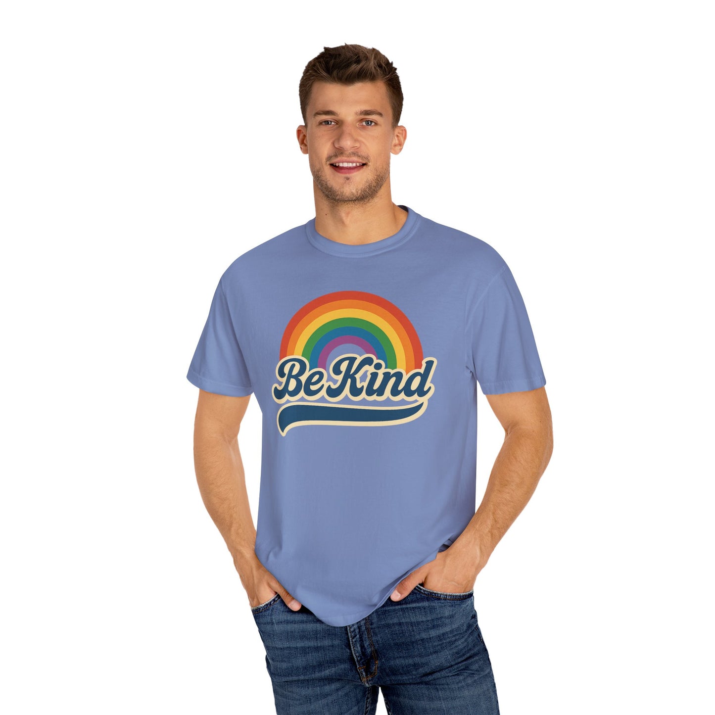 Be Kind Retro T-Shirt Blue