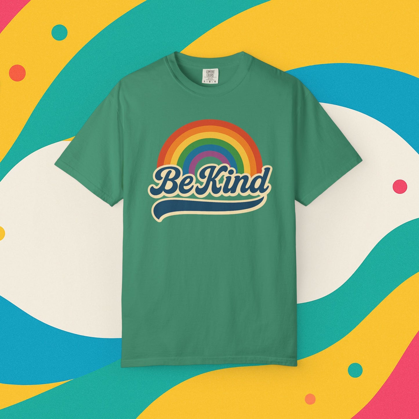 Be Kind Retro T-Shirt Blue
