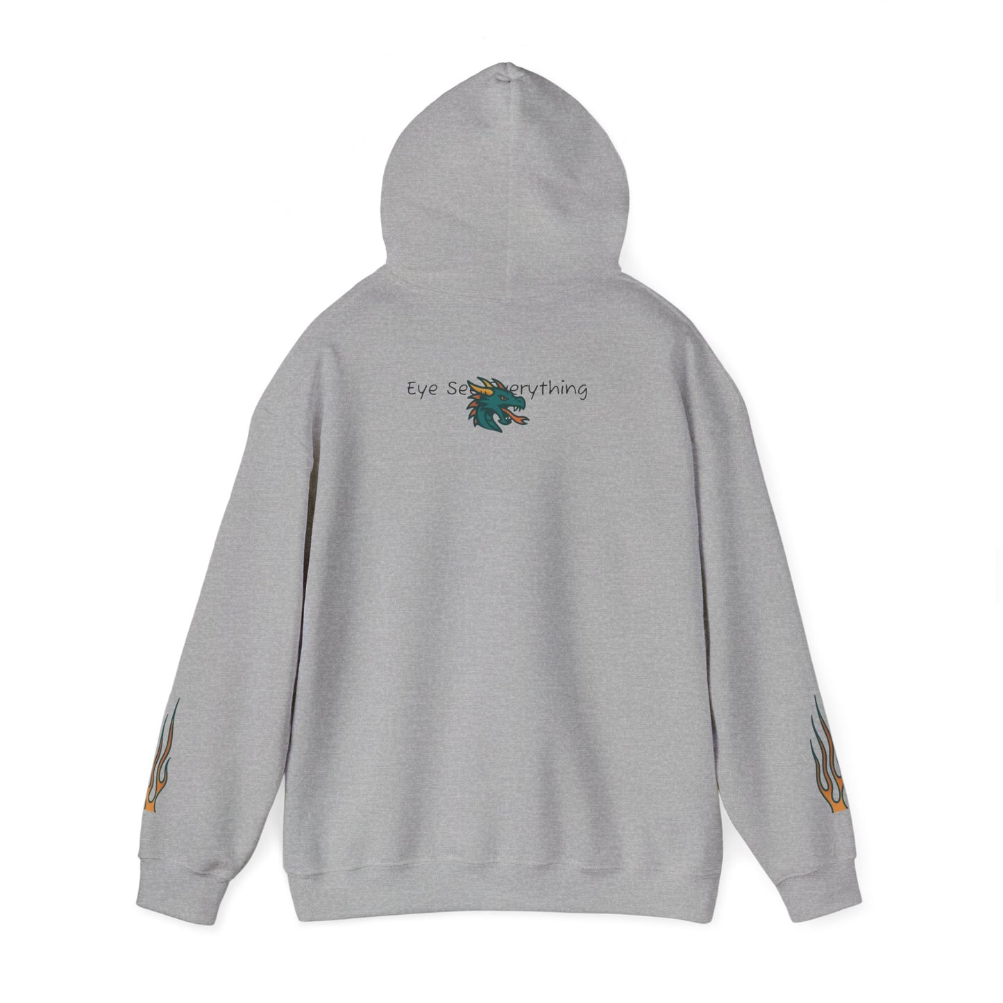 Dragon Hooded Sweatshirt | Unisex Heavy Blend, Cozy Streetwear, Spiritual Gift, Festival Apparel, Everyday Comfort