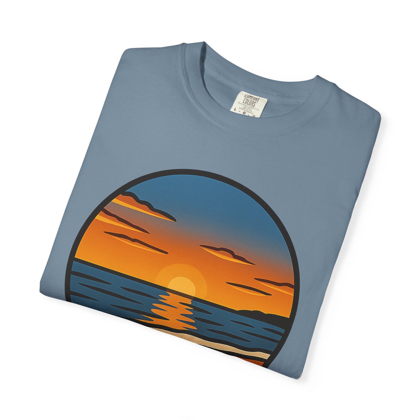 Sunset Garment-Dyed T-shirt - Progress Over Perfection Design
