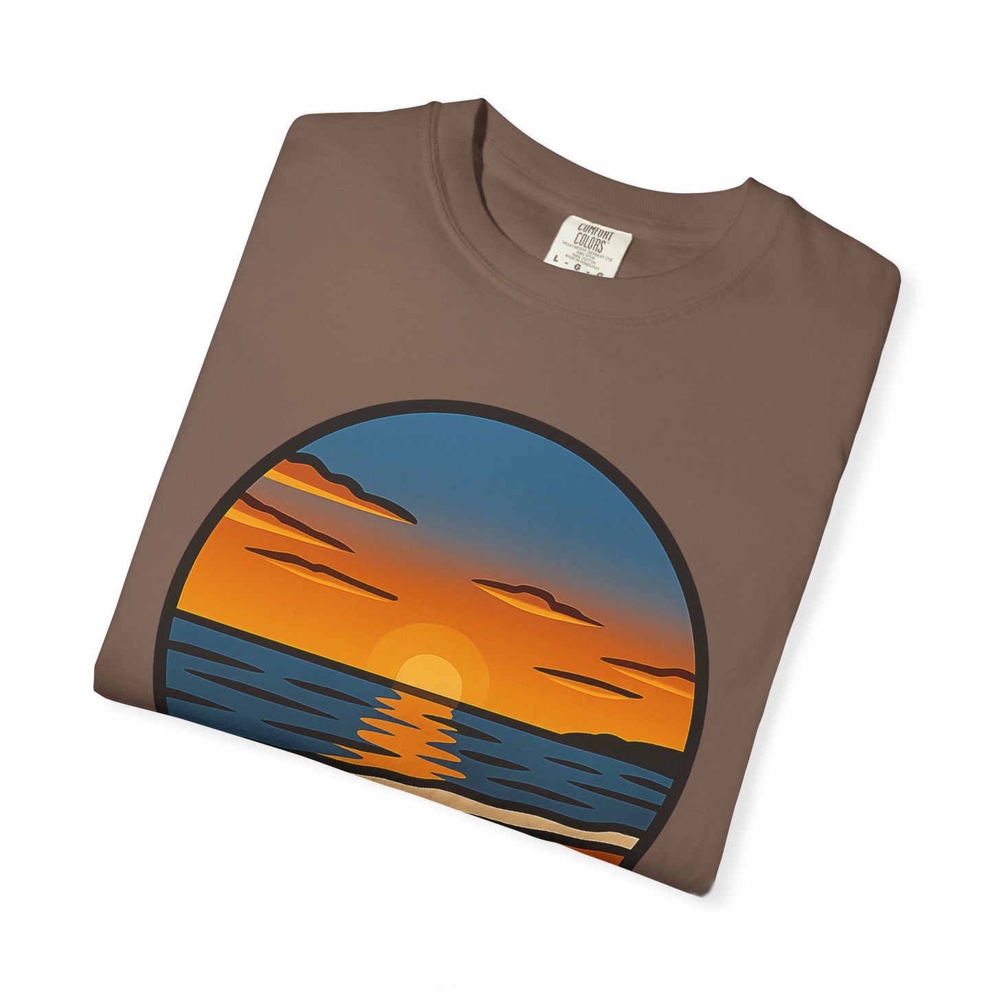 Sunset Garment-Dyed T-shirt - Progress Over Perfection Design