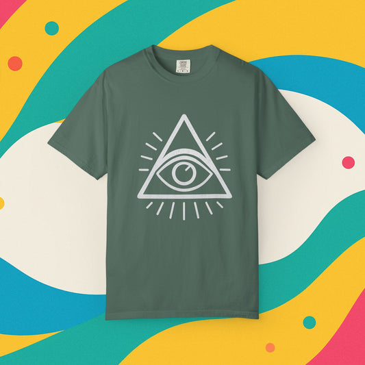 Eye See You Garment-Dyed T-shirt - Progress Over Perfection Design