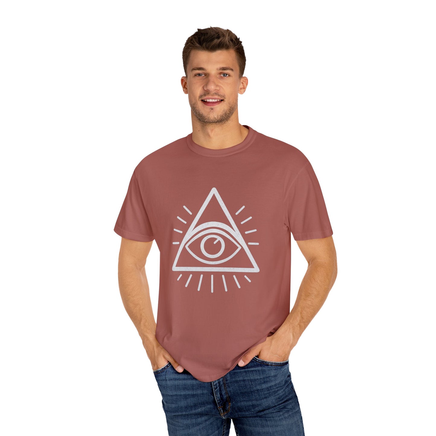Eye See You Garment-Dyed T-shirt - Progress Over Perfection Design