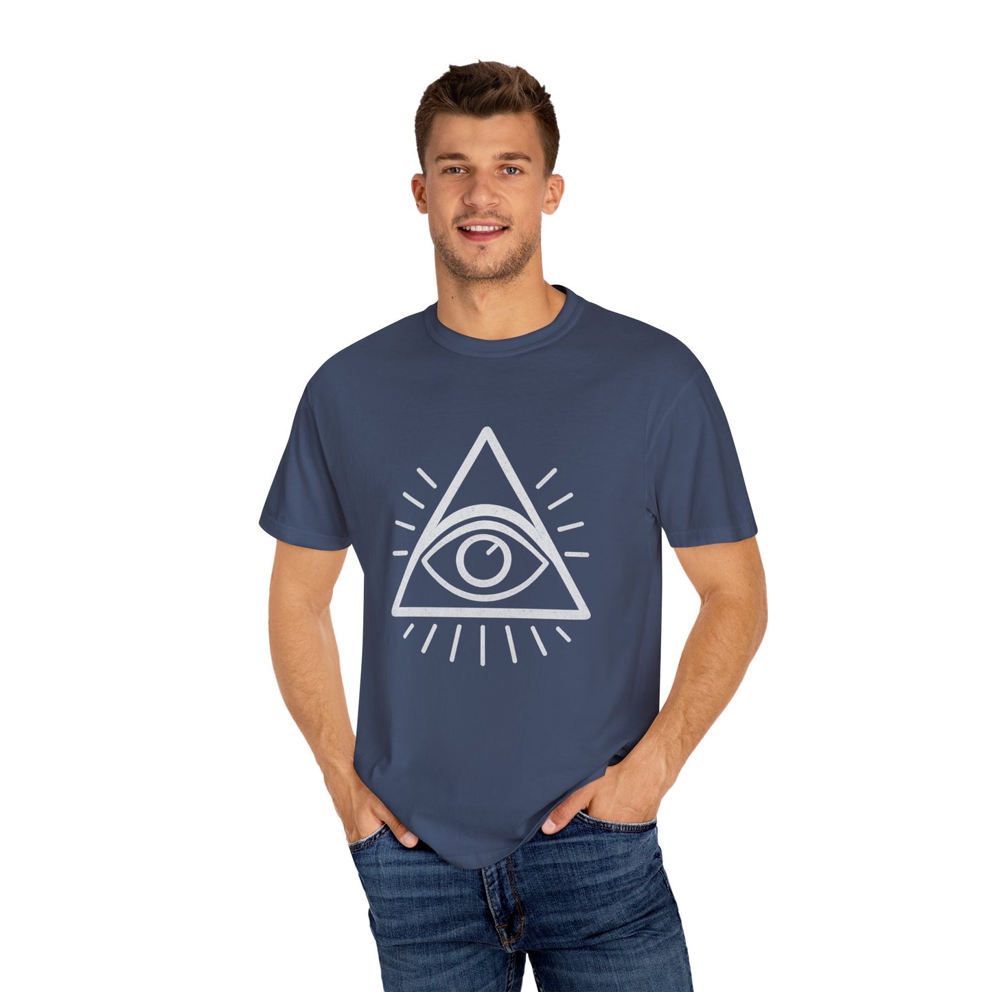 Eye See You Garment-Dyed T-shirt - Progress Over Perfection Design