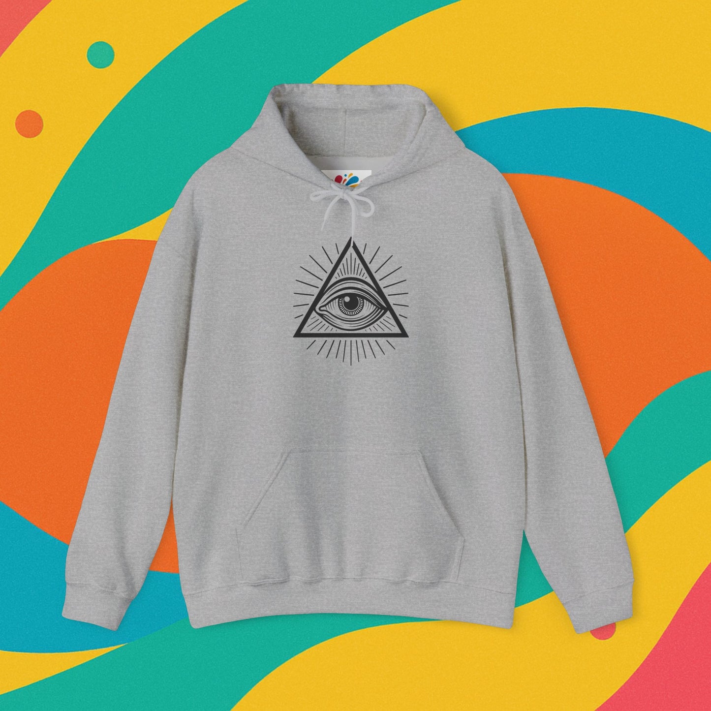 Mystic Eye Hooded Sweatshirt | Unisex Heavy Blend, Cozy Streetwear, Spiritual Gift, Festival Apparel, Everyday Comfort