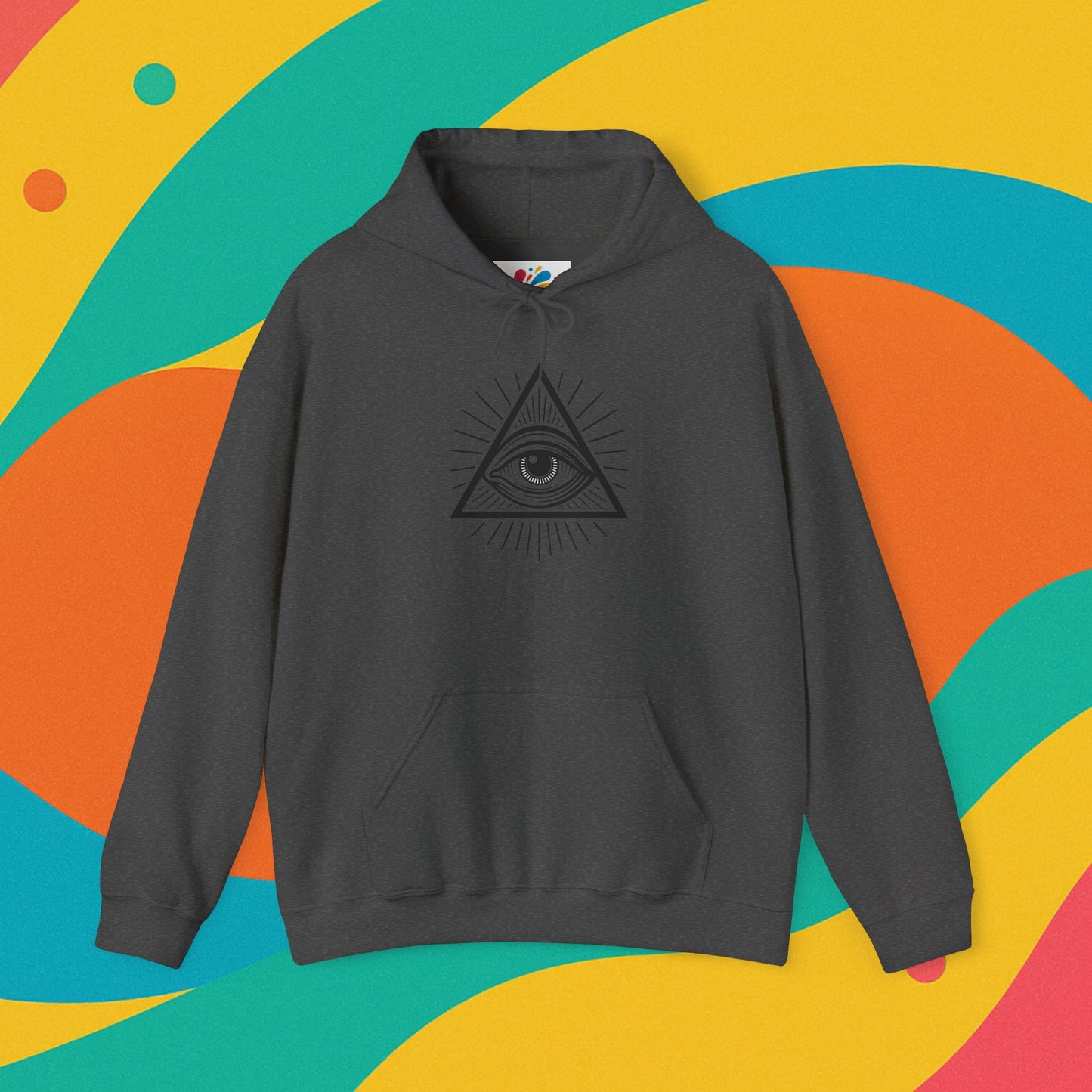 Mystic Eye Hooded Sweatshirt | Unisex Heavy Blend, Cozy Streetwear, Spiritual Gift, Festival Apparel, Everyday Comfort