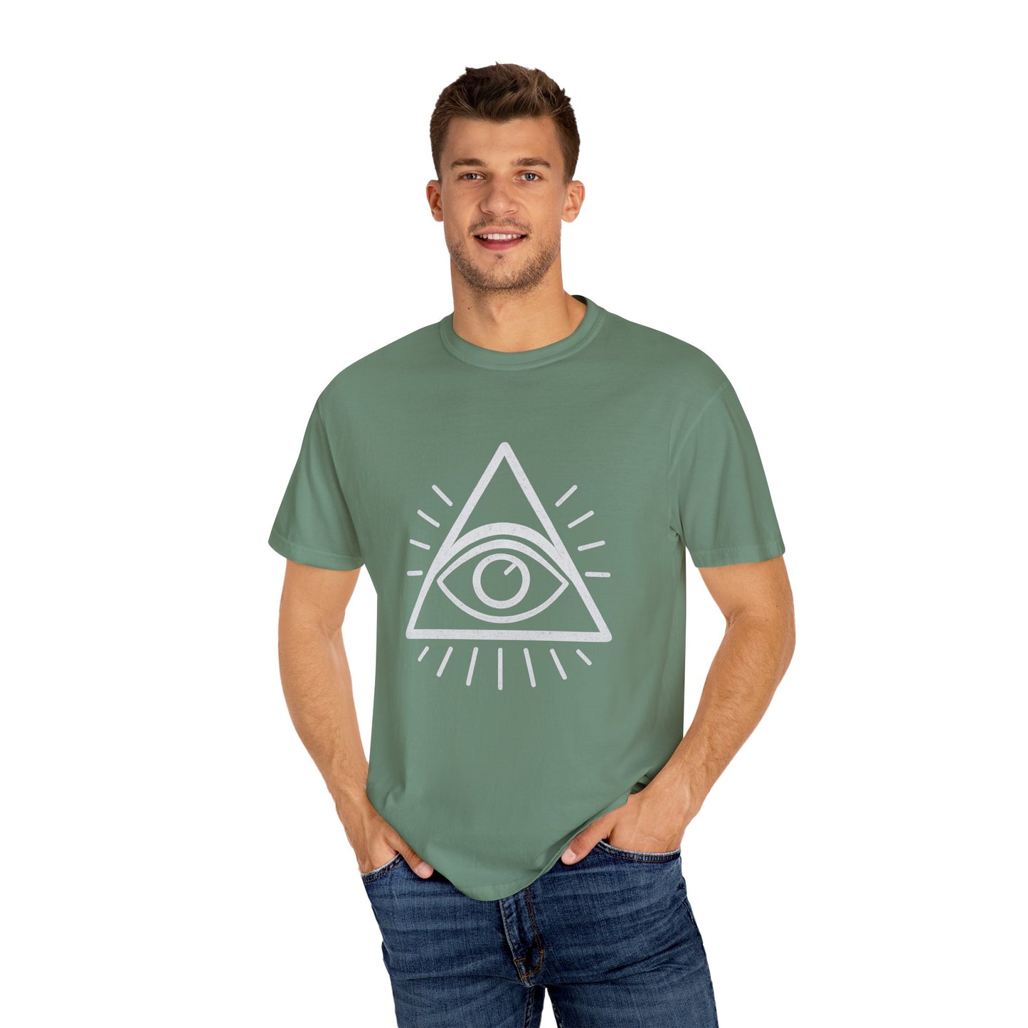 Eye See You Garment-Dyed T-shirt - Progress Over Perfection Design