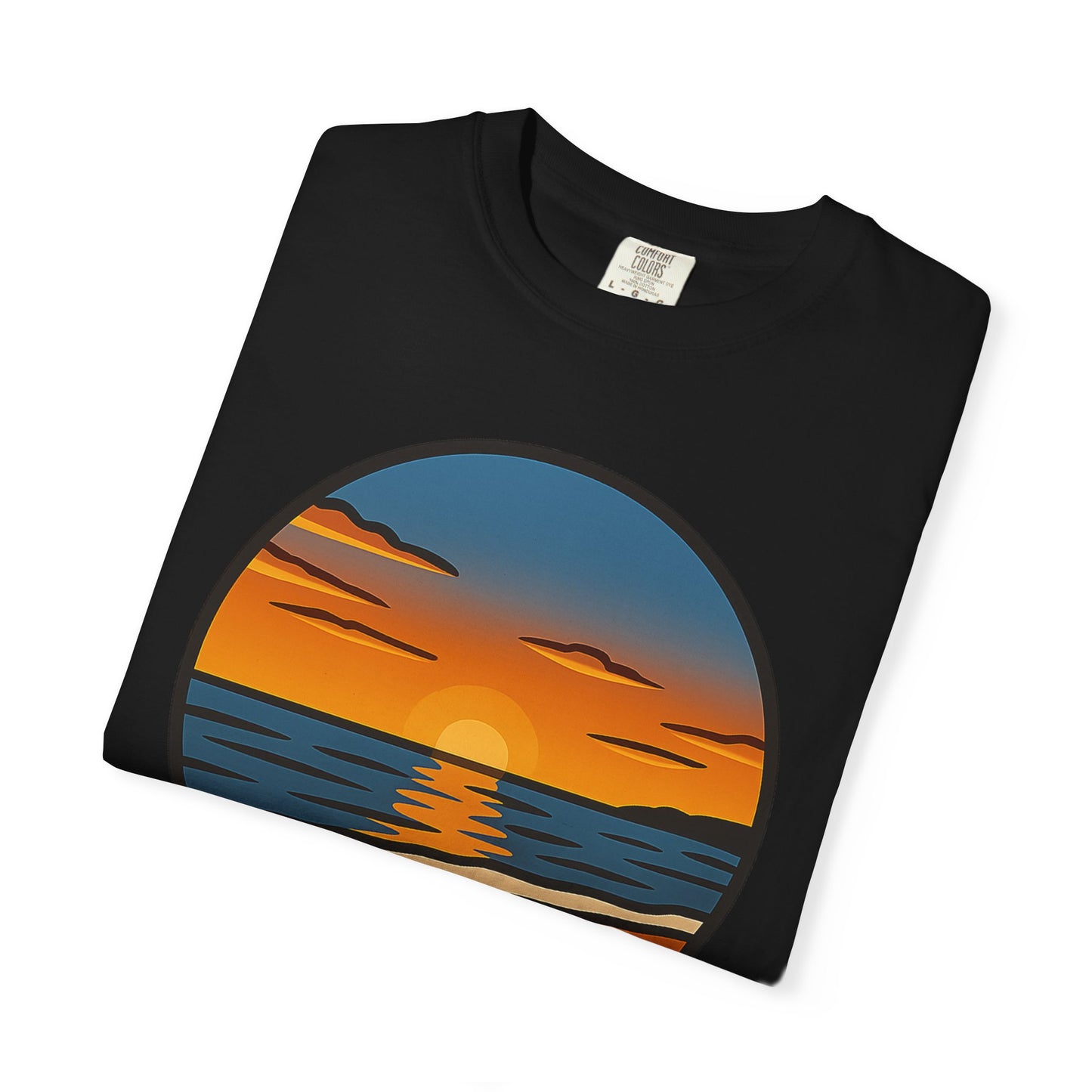 Sunset Garment-Dyed T-shirt - Progress Over Perfection Design