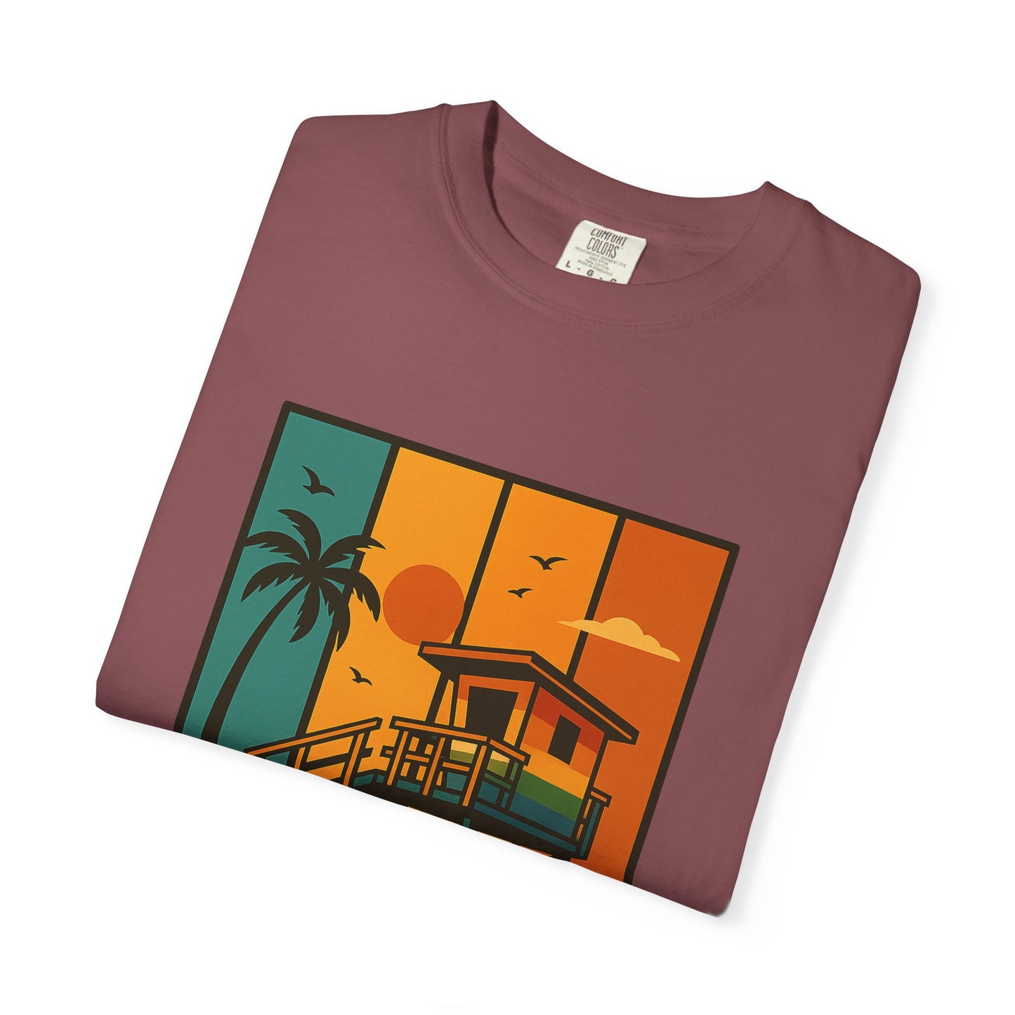 Lifeguard Station Garment-Dyed T-shirt - Progress Over Perfection Design