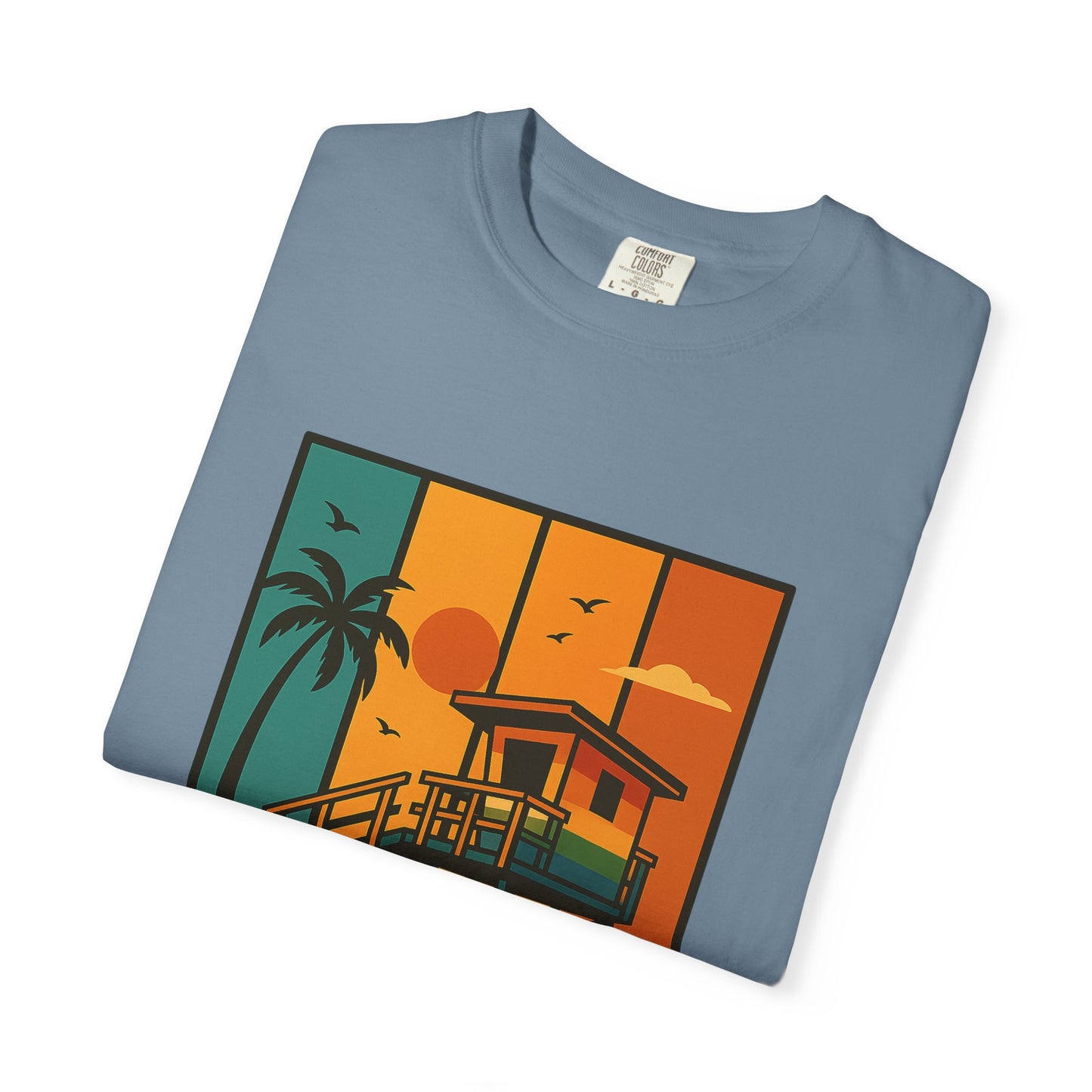 Lifeguard Station Garment-Dyed T-shirt - Progress Over Perfection Design