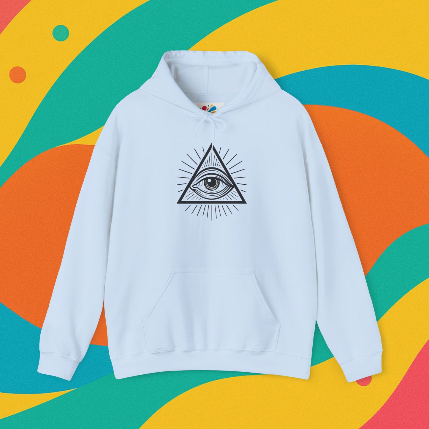 Mystic Eye Hooded Sweatshirt | Unisex Heavy Blend, Cozy Streetwear, Spiritual Gift, Festival Apparel, Everyday Comfort