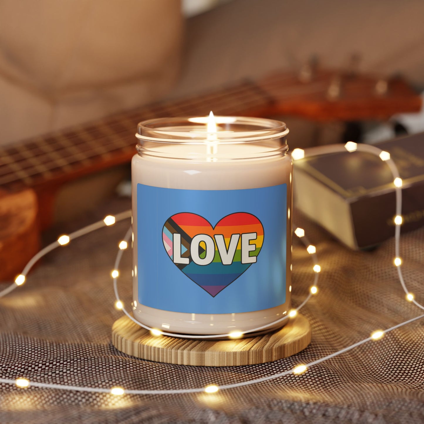 PRIDE LOVE Scented Candle, 9oz | Pride Love| Gifts for Friends, Home Decor, Relaxation, Inspirational Decor, Mindfulness
