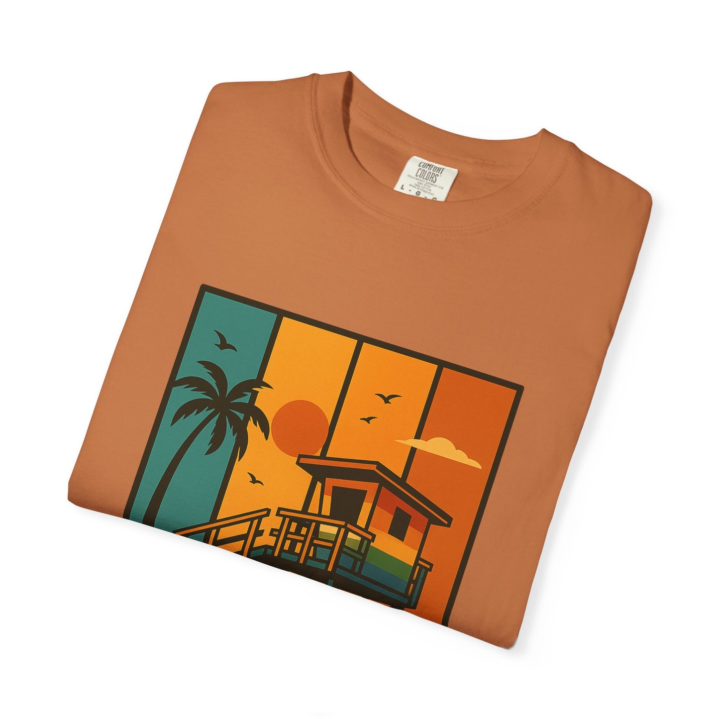 Lifeguard Station Garment-Dyed T-shirt - Progress Over Perfection Design