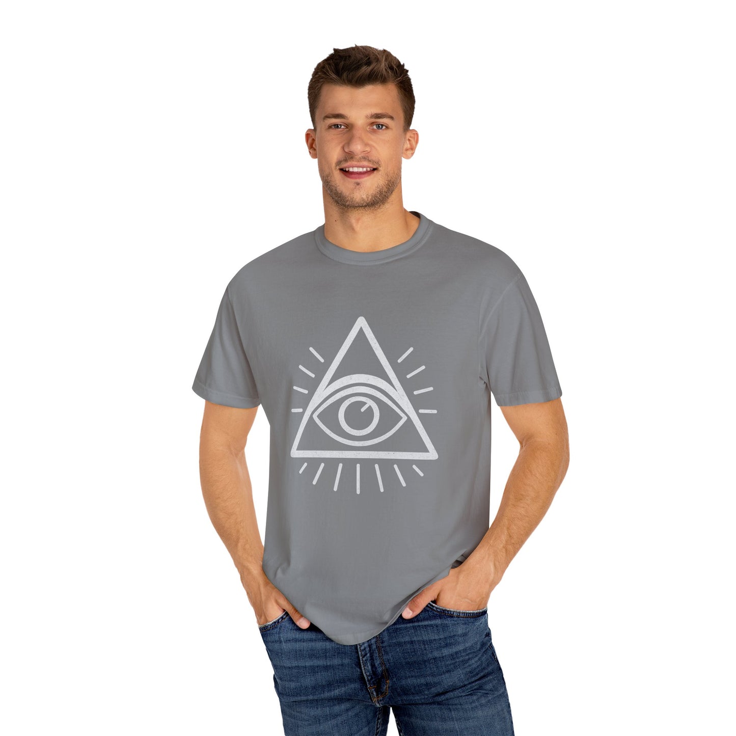 Eye See You Garment-Dyed T-shirt - Progress Over Perfection Design