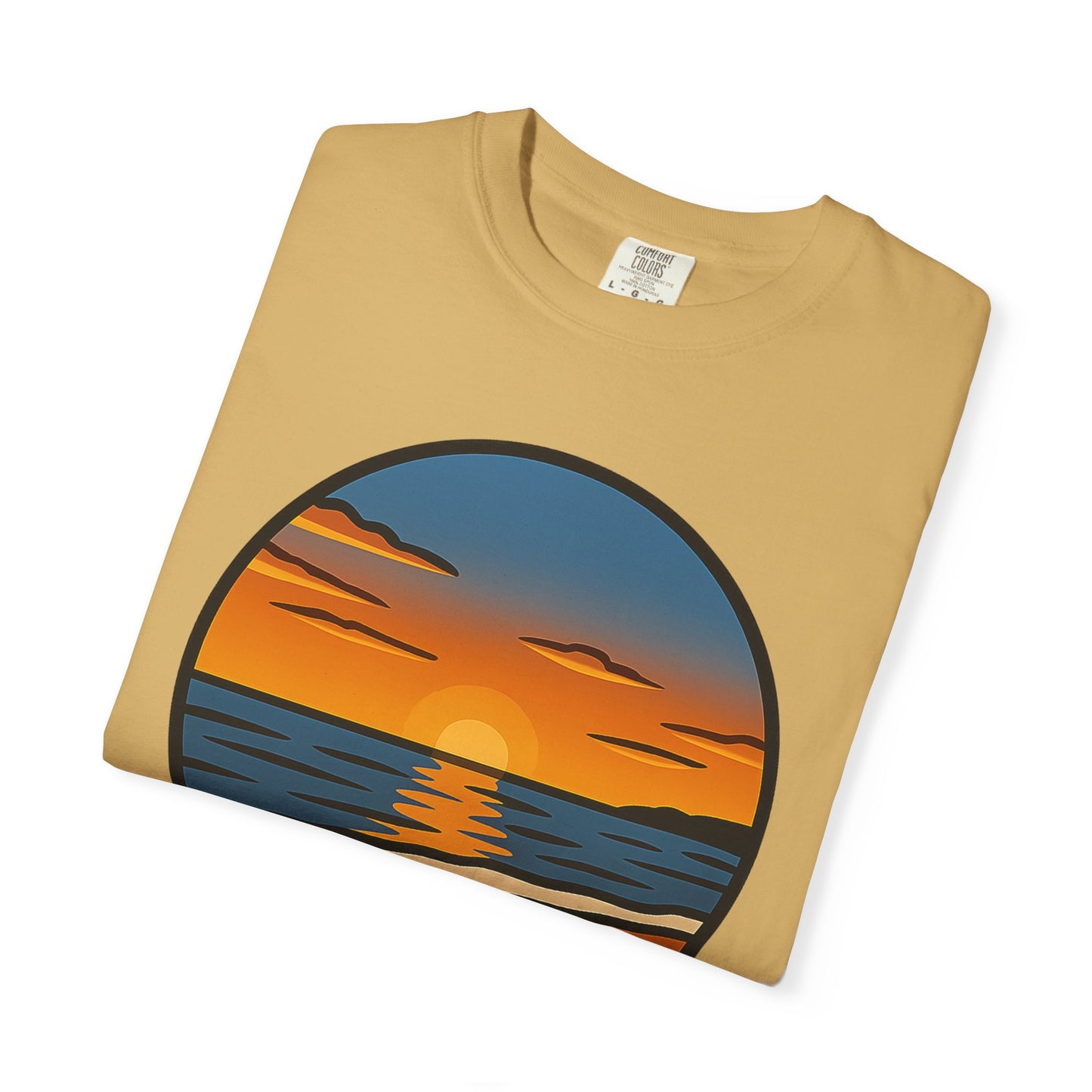 Sunset Garment-Dyed T-shirt - Progress Over Perfection Design