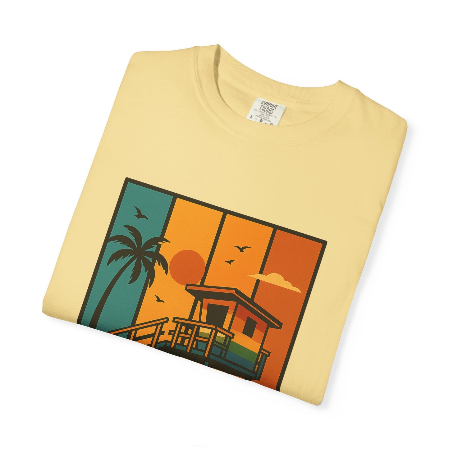 Lifeguard Station Garment-Dyed T-shirt - Progress Over Perfection Design